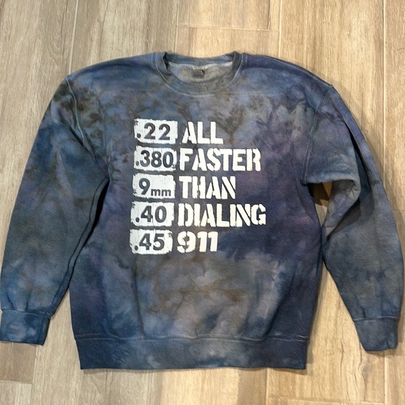 Ice dyed “all faster than 911” sweatshirt - Picture 1 of 3